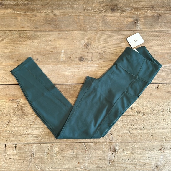 NWT- Fabletics PureLuxe HW Pocket Full Length Leggings -EVERPINE (27”)REG INSEAM - Picture 2 of 10